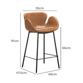 Continental Designs 66cm Nesca Faux Leather Bar Stools