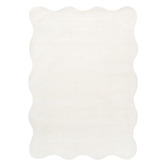 Lifestyle Floors Ivory Effie Hand-Tufted Scalloped Rug