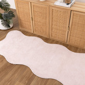 Lifestyle Floors Blush Effie Hand-Tufted Scalloped Runner