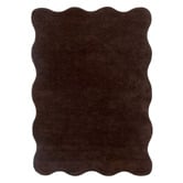 Lifestyle Floors Chocolate Effie Hand-Tufted Scalloped Rug