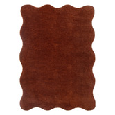 Lifestyle Floors Terracotta Effie Hand-Tufted Scalloped Rug