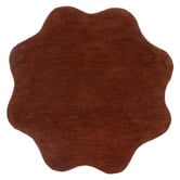 Lifestyle Floors Terracotta Effie Hand-Tufted Scalloped Shaped Rug