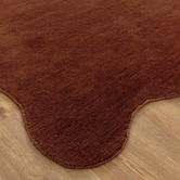 Lifestyle Floors Terracotta Effie Hand-Tufted Scalloped Shaped Rug