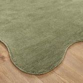 Lifestyle Floors Olive Effie Hand-Tufted Scalloped Shaped Rug