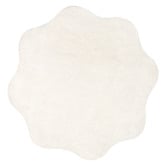 Lifestyle Floors Ivory Effie Hand-Tufted Scalloped Shaped Rug