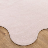 Lifestyle Floors Blush Effie Hand-Tufted Scalloped Shaped Rug