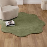 Lifestyle Floors Olive Effie Hand-Tufted Scalloped Shaped Rug