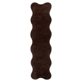 Lifestyle Floors Chocolate Effie Hand-Tufted Scalloped Runner