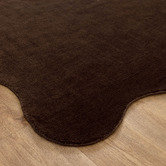 Lifestyle Floors Chocolate Effie Hand-Tufted Scalloped Runner