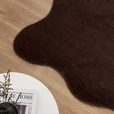 Lifestyle Floors Chocolate Effie Hand-Tufted Scalloped Runner