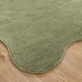 Lifestyle Floors Olive Effie Hand-Tufted Scalloped Runner