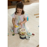 Lifestyle Floors Ivory Effie Hand-Tufted Scalloped Rug