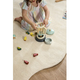 Lifestyle Floors Ivory Effie Hand-Tufted Scalloped Rug