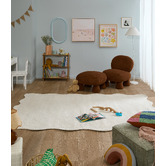 Lifestyle Floors Ivory Effie Hand-Tufted Scalloped Rug