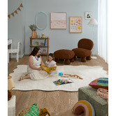 Lifestyle Floors Ivory Effie Hand-Tufted Scalloped Rug