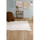 Lifestyle Floors Blush Effie Hand-Tufted Scalloped Rug