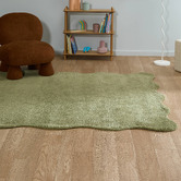 Lifestyle Floors Olive Effie Hand-Tufted Scalloped Rug