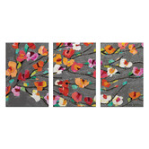 Our Artists' Collection Silver Magnolia Triptych Stretched Canvas
