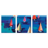 Our Artists' Collection Adrian's Regatta Triptych Wall Art