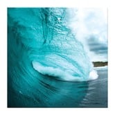 Our Artists' Collection Turquoise Wave Square Printed Wall Art