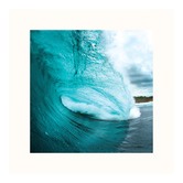 Our Artists' Collection Turquoise Wave Square Printed Wall Art