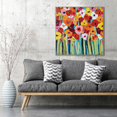 Our Artists' Collection Julie's Blooms Stretched Canvas | Temple & Webster