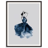 Our Artists&#039; Collection Lady in Blue Printed Wall Art
