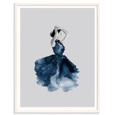 Our Artists' Collection Lady in Blue Printed Wall Art