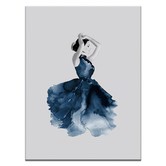 Our Artists' Collection Lady in Blue Printed Wall Art