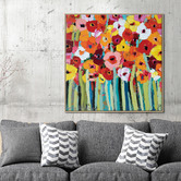 Our Artists' Collection Julie's Blooms Stretched Canvas | Temple & Webster