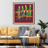 Our Artists&#039; Collection Budgies Printed Wall Art