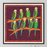 Our Artists&#039; Collection Budgies Printed Wall Art
