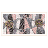Our Artists' Collection Pink Yirringarni Waterhole Printed Wall Art
