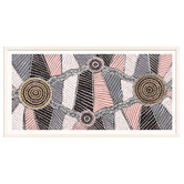 Our Artists' Collection Pink Yirringarni Waterhole Printed Wall Art