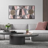 Our Artists' Collection Pink Yirringarni Waterhole Printed Wall Art