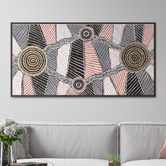 Our Artists' Collection Pink Yirringarni Waterhole Printed Wall Art