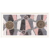 Our Artists' Collection Pink Yirringarni Waterhole Printed Wall Art