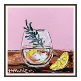 Our Artists&#039; Collection Gin &amp; Tonic on Pink Printed Wall Art