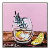 Our Artists&#039; Collection Gin &amp; Tonic on Pink Printed Wall Art