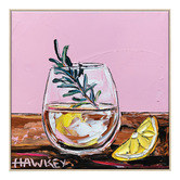 Our Artists&#039; Collection Gin &amp; Tonic on Pink Printed Wall Art