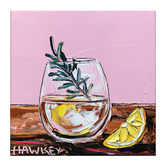 Our Artists&#039; Collection Gin &amp; Tonic on Pink Printed Wall Art