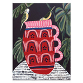 Our Artists' Collection Bush Budgies &amp; Monstera Printed Wall