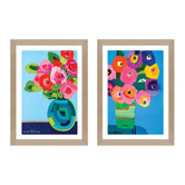 Our Artists' Collection 2 Piece Bold Botanicals Framed Paper Print Wall Art Set