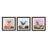 Our Artists' Collection 3 Piece Harmonious Spirits Framed Paper Print Wall Art Set