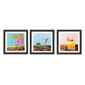 Our Artists' Collection 3 Piece Flavours of Bliss Framed Paper Print Wall Art Set
