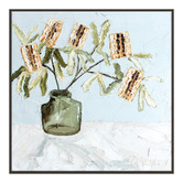 Our Artists' Collection Blue on Banksia Printed Wall Art