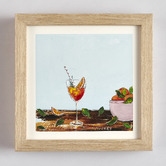 Our Artists' Collection 2 Piece Summer Fizz &amp; Fruit Delight Framed Paper Print Wall Art Set