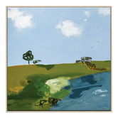 Our Artists' Collection Countryside Reflection Canvas Wall Art