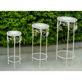 Cast Iron Outdoor Hannah Round Planter Stands