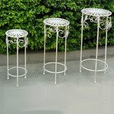Cast Iron Outdoor Hannah Round Planter Stands